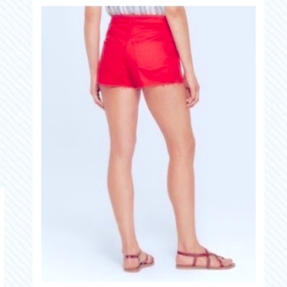 ❤️ Universal Thread Red High Rise Shortie Cut Off Jean Shorts 6 / 28R / S - Picture 11 of 11